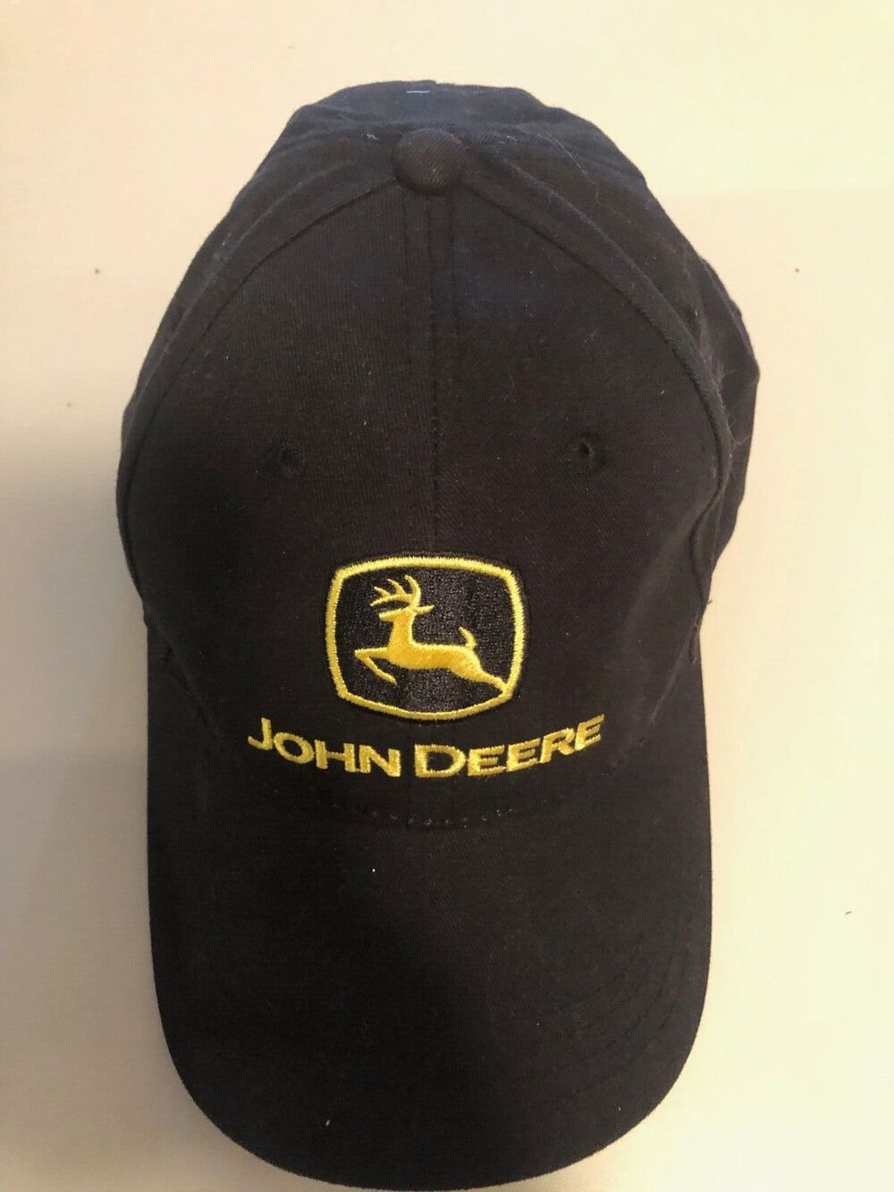 John‎ Deere Black Hat/Cap Adjustable Yellow Logo